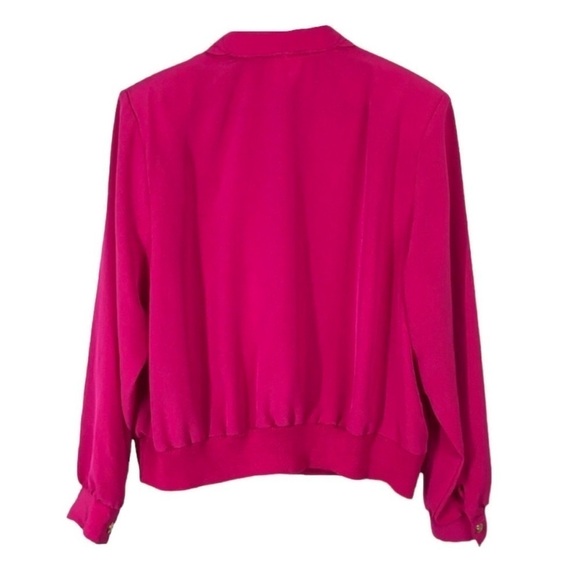 D’allairds Vintage Pink Long Sleeve Collared Top w/ Gold Hardware size 1X - Picture 2 of 7